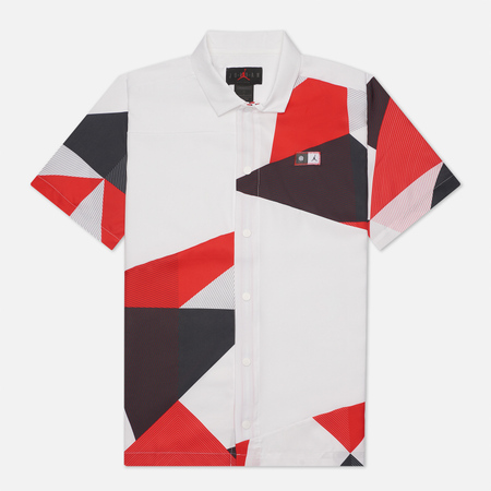 Мужская рубашка Jordan Printed Shooting All Over Print Quai 54, цвет белый, размер L
