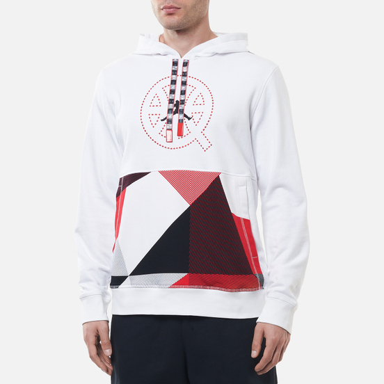 Мужская толстовка Jordan Fleece Hoodie Quai 54 White/University Red/Black