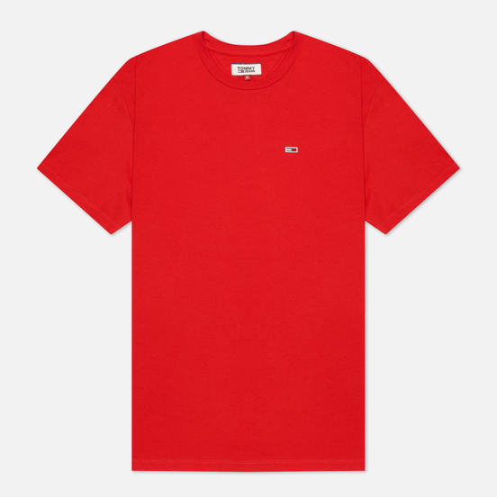 Мужская футболка Tommy Jeans Classics Organic Cotton Crew Neck Deep Crimson