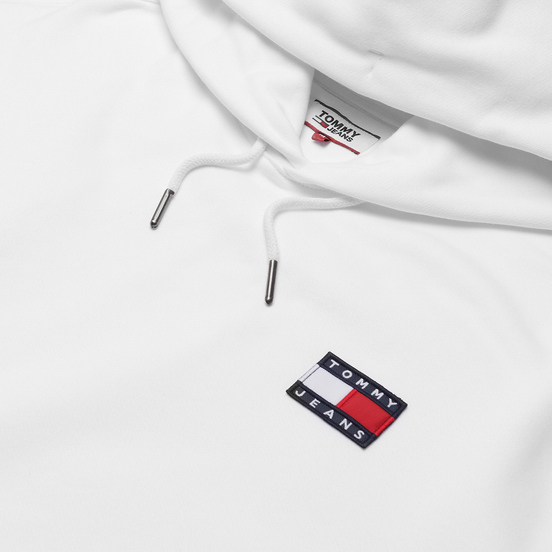 Мужская толстовка Tommy Jeans Tommy Badge Organic Cotton Hoodie White