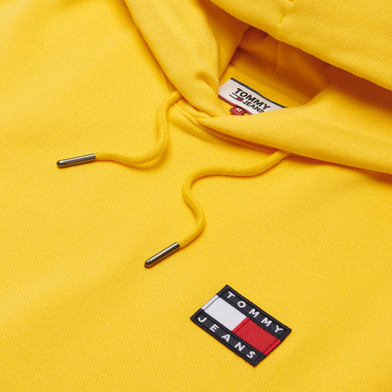 Мужская толстовка Tommy Jeans Tommy Badge Organic Cotton Hoodie Starfruit Yellow