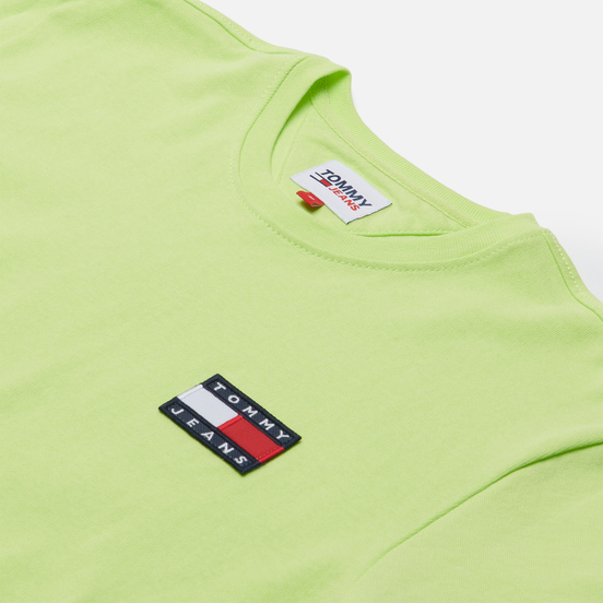 Мужская футболка Tommy Jeans Tommy Badge Regular Fit Faded Lime