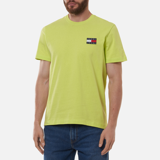 Мужская футболка Tommy Jeans Tommy Badge Regular Fit Faded Lime