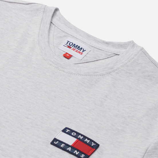 Мужская футболка Tommy Jeans Tommy Badge Regular Fit Silver Grey Heather