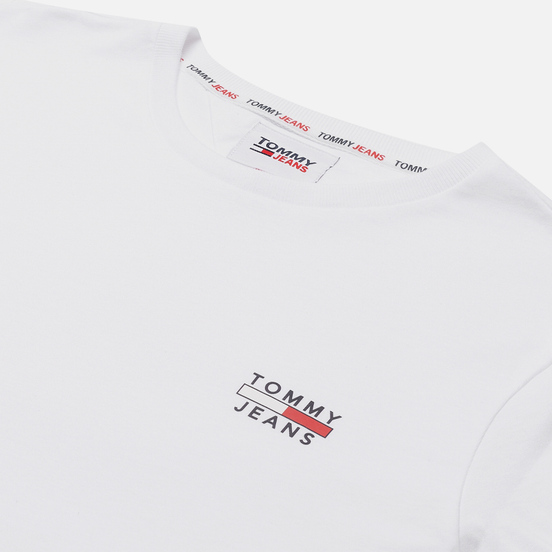 Мужская футболка Tommy Jeans Chest Logo Slim Fit White