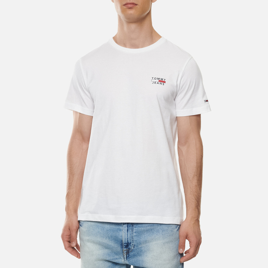 Мужская футболка Tommy Jeans Chest Logo Slim Fit White