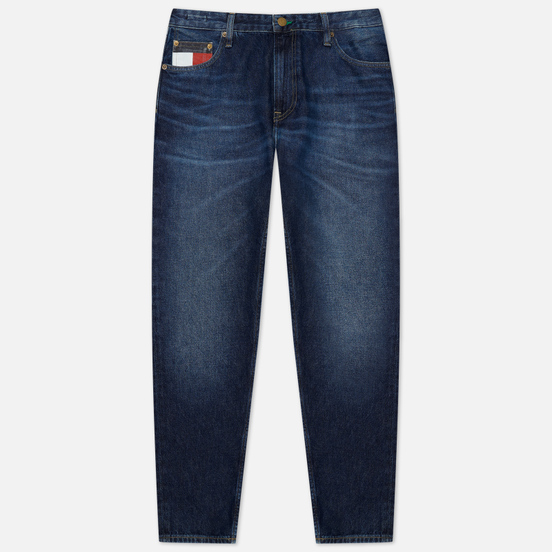 Мужские джинсы Tommy Jeans Dad Straight Fit Recycled Cotton Save Pfm Dark Blue Rigid
