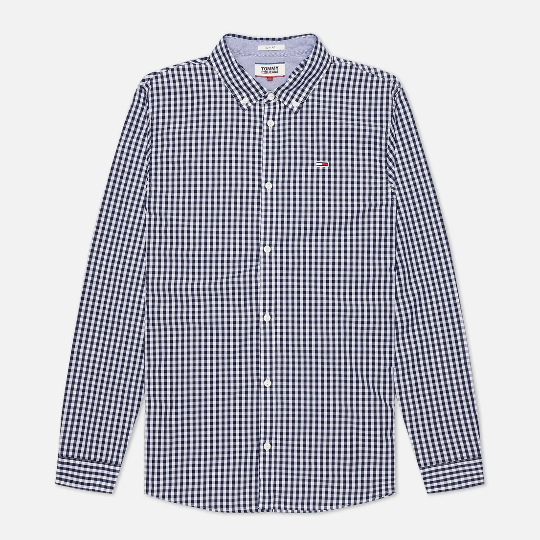 Tommy Jeans Мужская рубашка Poplin Gingham Slim Fit