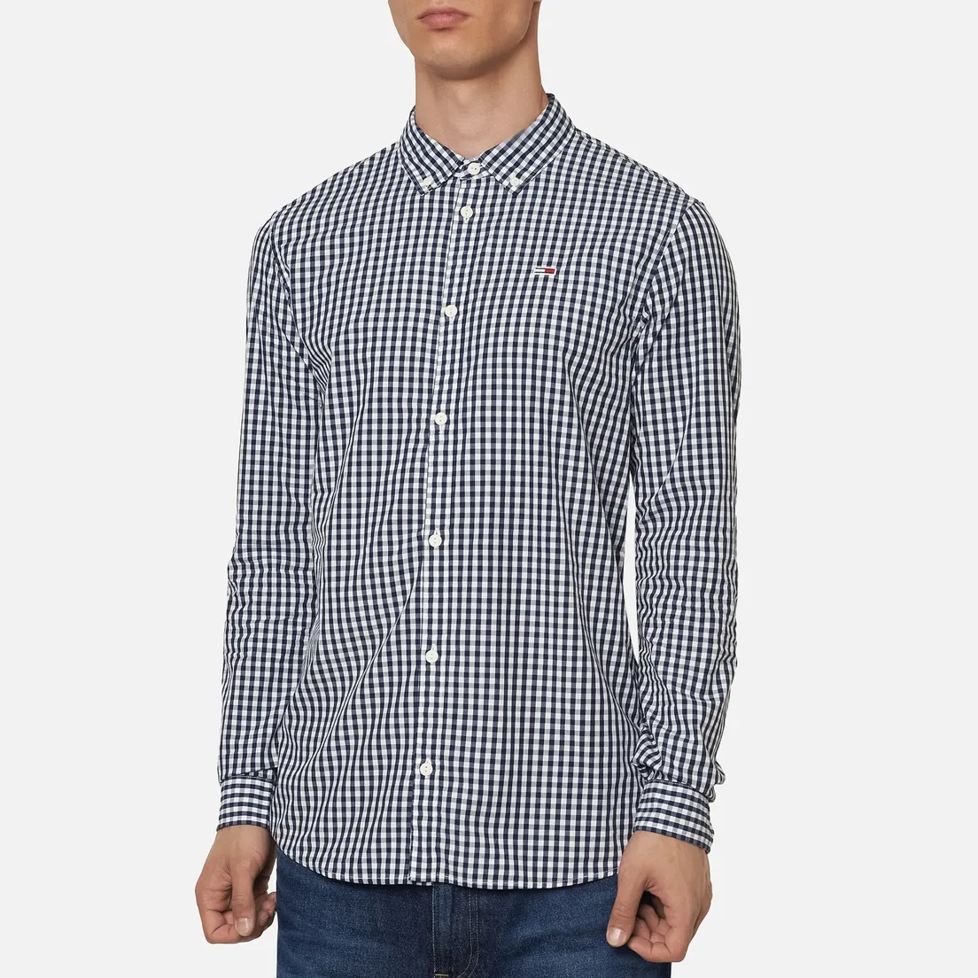 Tommy Jeans Мужская рубашка Poplin Gingham Slim Fit