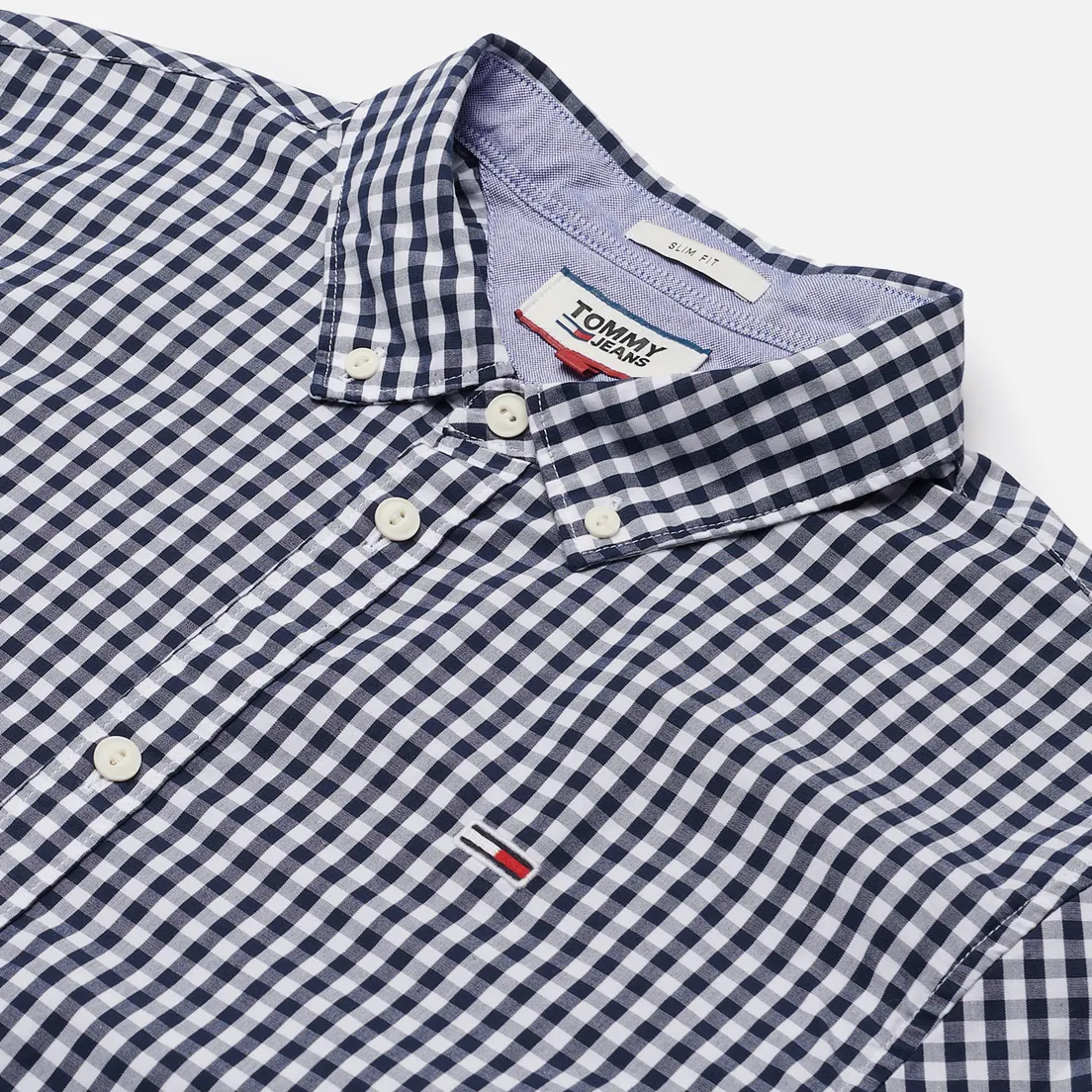 Tommy Jeans Мужская рубашка Poplin Gingham Slim Fit