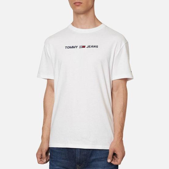 Мужская футболка Tommy Jeans Logo Organic Cotton Jersey White