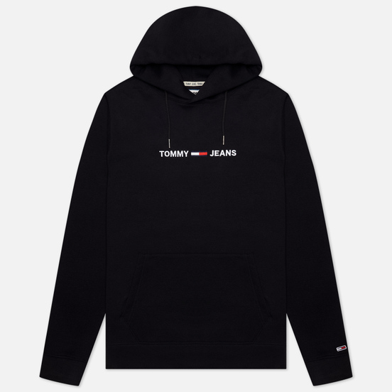Мужская толстовка Tommy Jeans Fleece Logo Hoodie Black