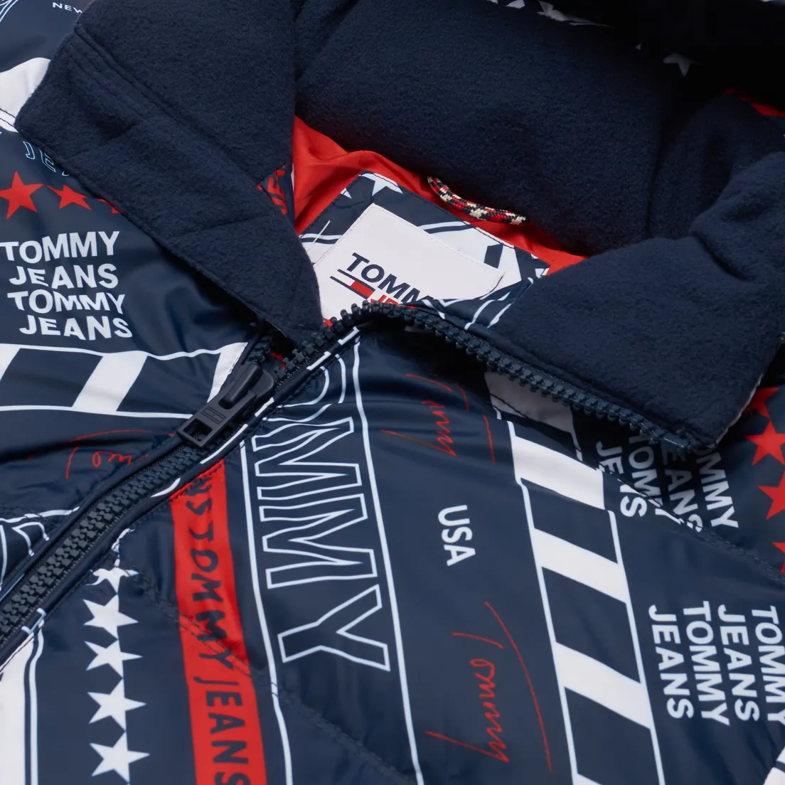 Tommy Jeans Мужской пуховик All-Over Logo Down