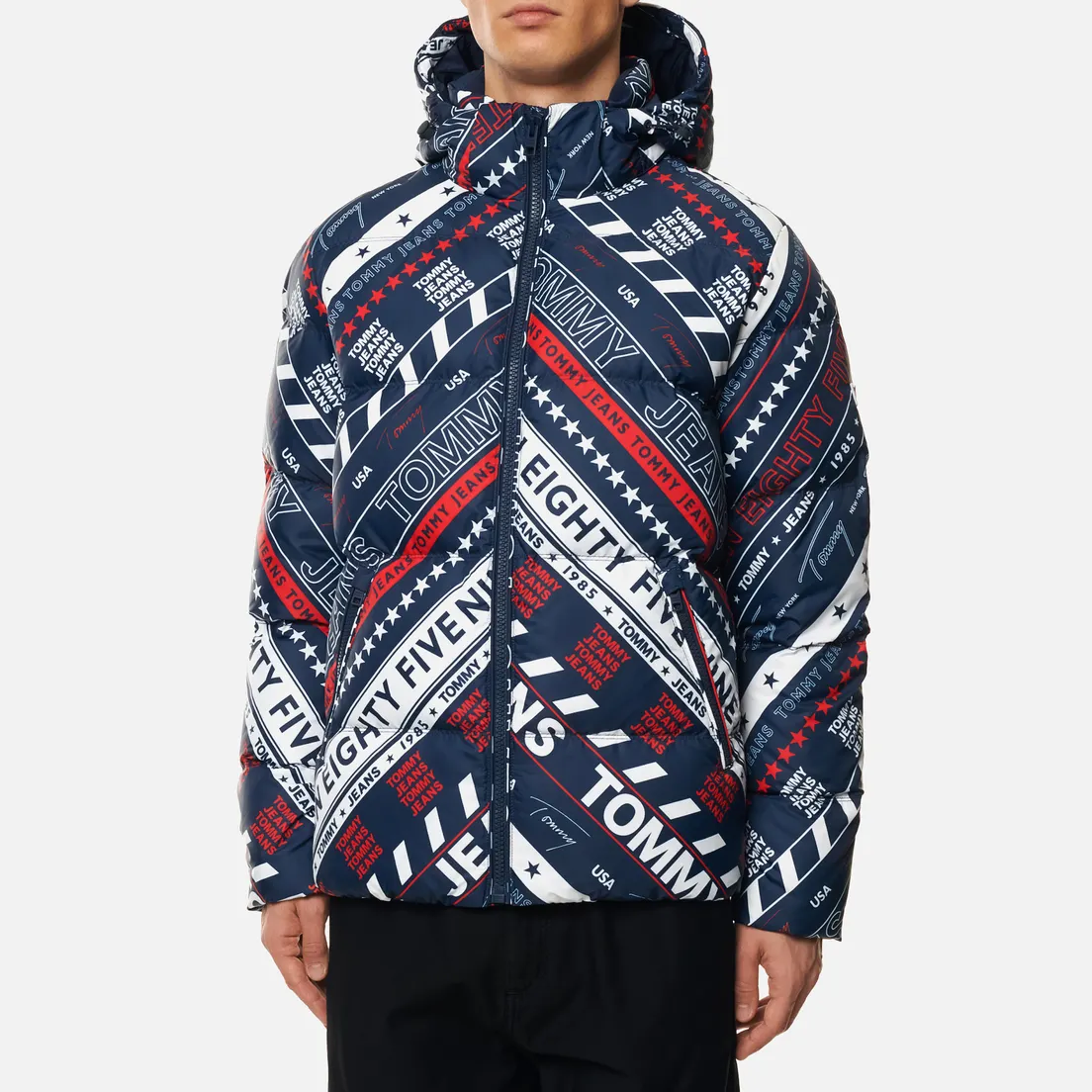 Tommy Jeans Мужской пуховик All-Over Logo Down