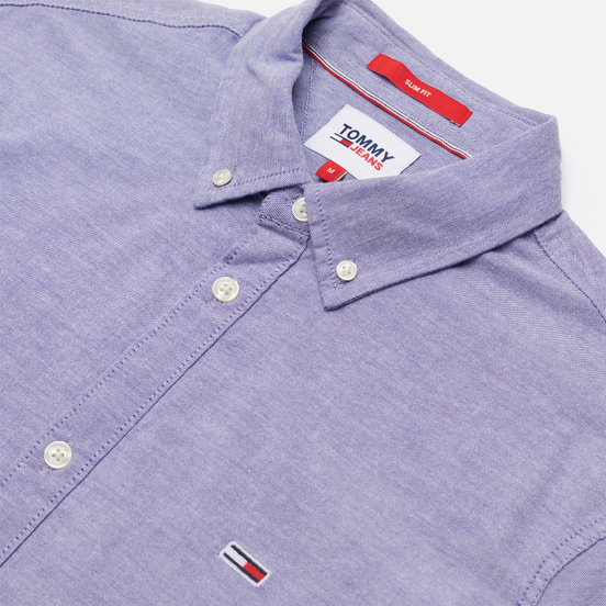 Мужская рубашка Tommy Jeans Stretch Oxford Slim Fit Court Blue