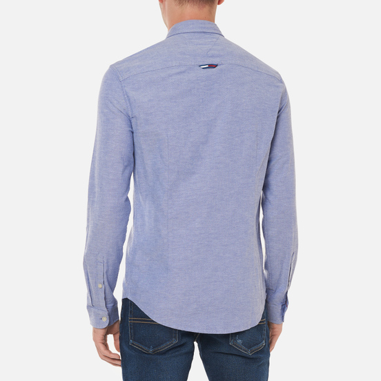 Мужская рубашка Tommy Jeans Stretch Oxford Slim Fit Court Blue