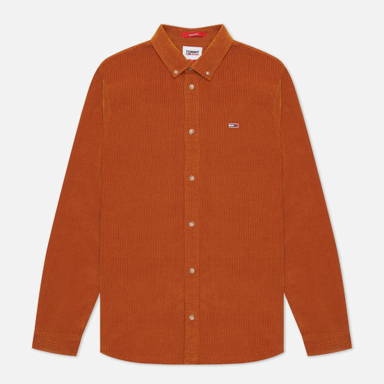 Мужская рубашка Tommy Jeans Corduroy Regular Fit Burned Caramel