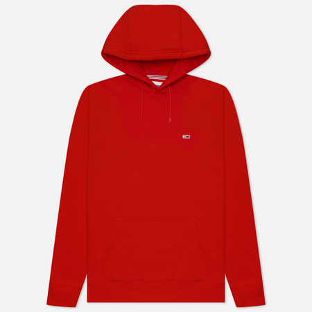 Мужская толстовка Tommy Jeans Regular Fleece Hoodie, цвет красный, размер S