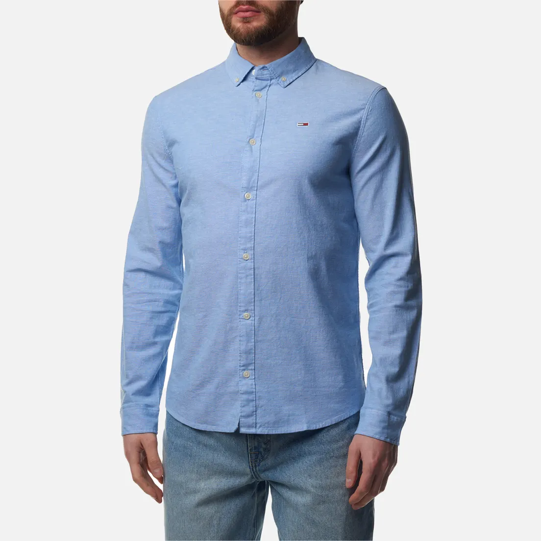 Tommy Jeans Мужская рубашка Stretch Oxford Cotton Slim Fit