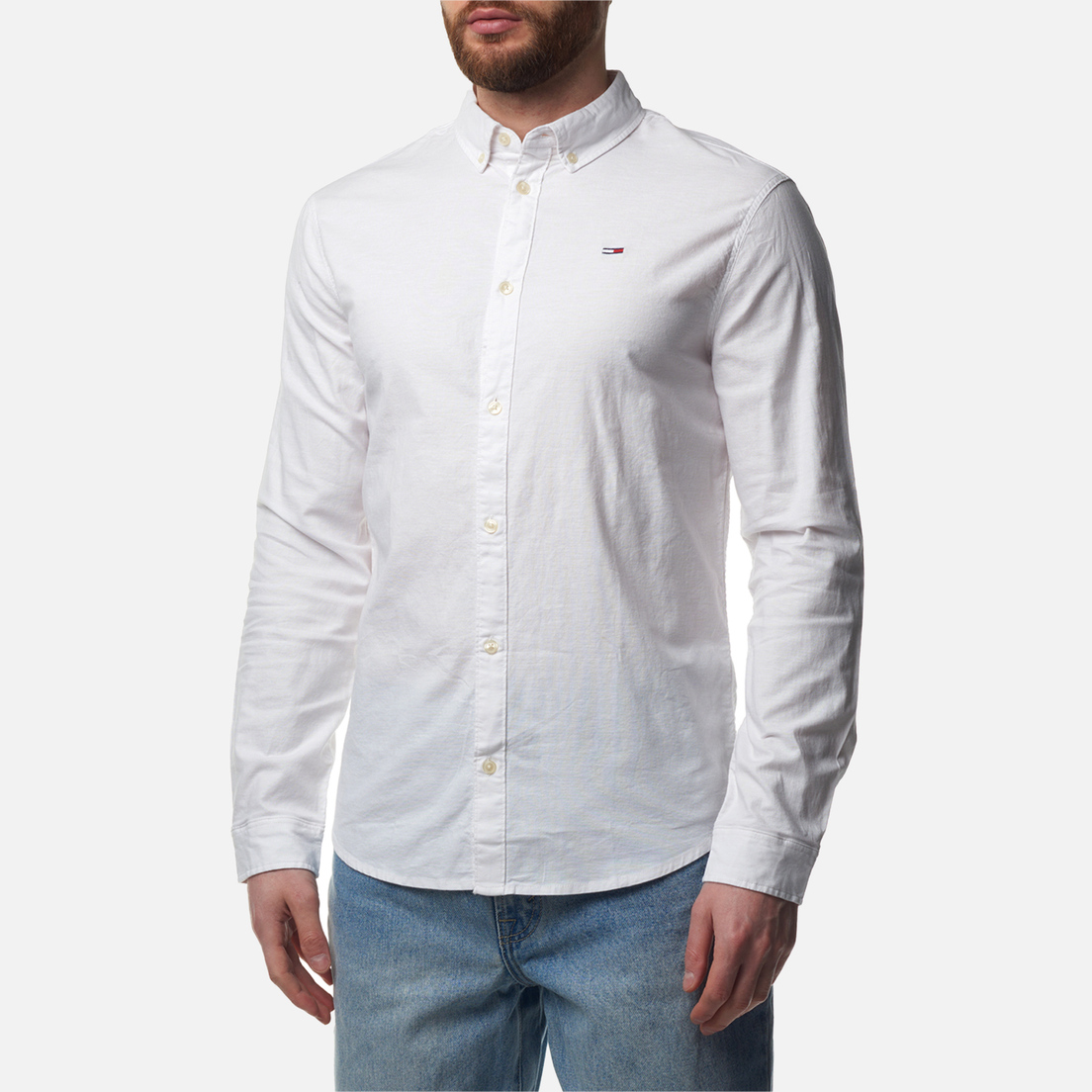 Tommy Jeans Мужская рубашка Stretch Oxford Cotton Slim Fit