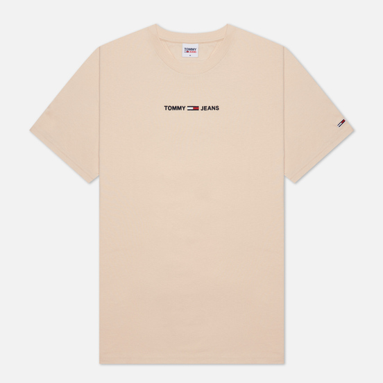 Мужская футболка Tommy Jeans Small Text Logo Embroidery Smooth Stone