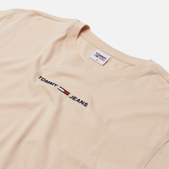 Мужская футболка Tommy Jeans Small Text Logo Embroidery Smooth Stone