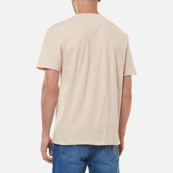 Мужская футболка Tommy Jeans Small Text Logo Embroidery Smooth Stone