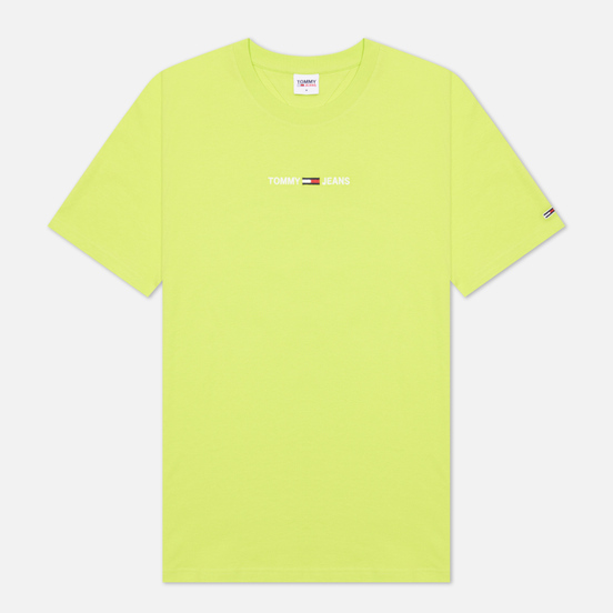 Мужская футболка Tommy Jeans Small Text Logo Embroidery Neo Lime