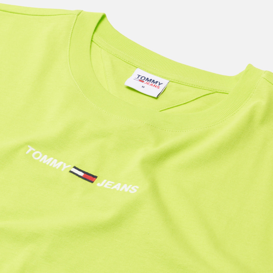 Мужская футболка Tommy Jeans Small Text Logo Embroidery Neo Lime