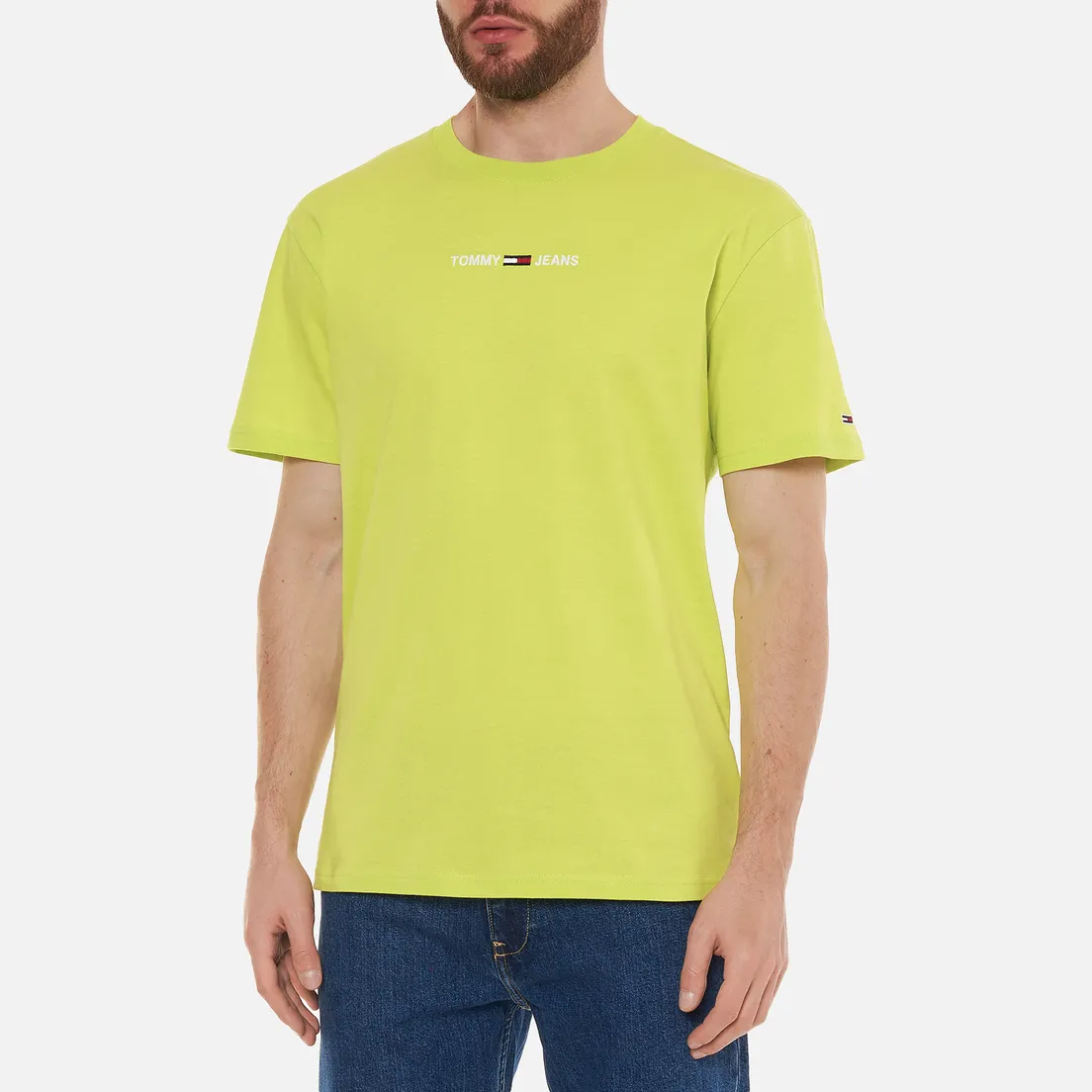 Tommy Jeans Мужская футболка Small Text Logo Embroidery