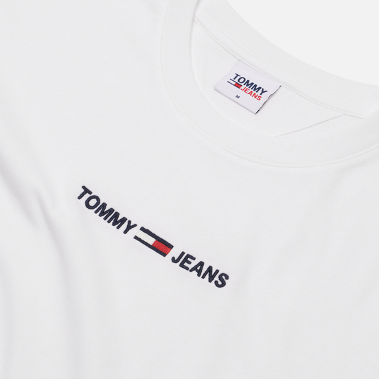 Мужская футболка Tommy Jeans Small Text Logo Embroidery White