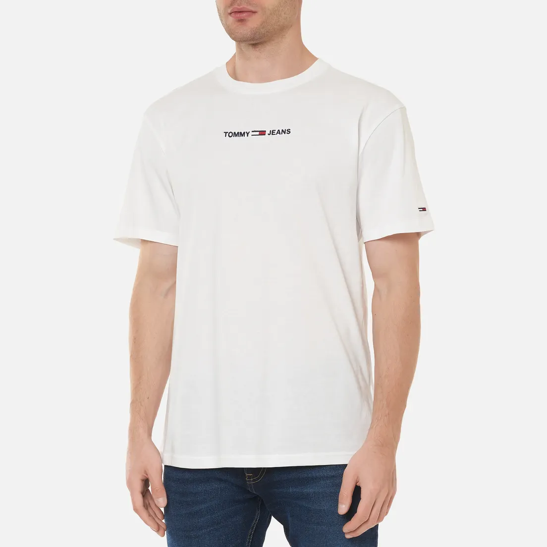 Tommy Jeans Мужская футболка Small Text Logo Embroidery