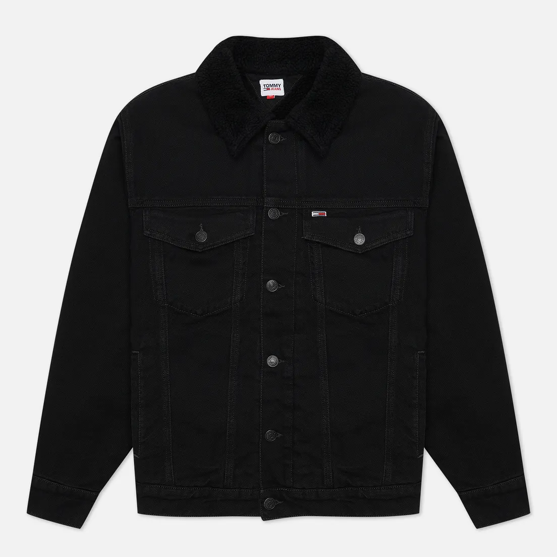 Tommy Jeans Мужская джинсовая куртка Sherpa Lined Oversized Denim Trucker