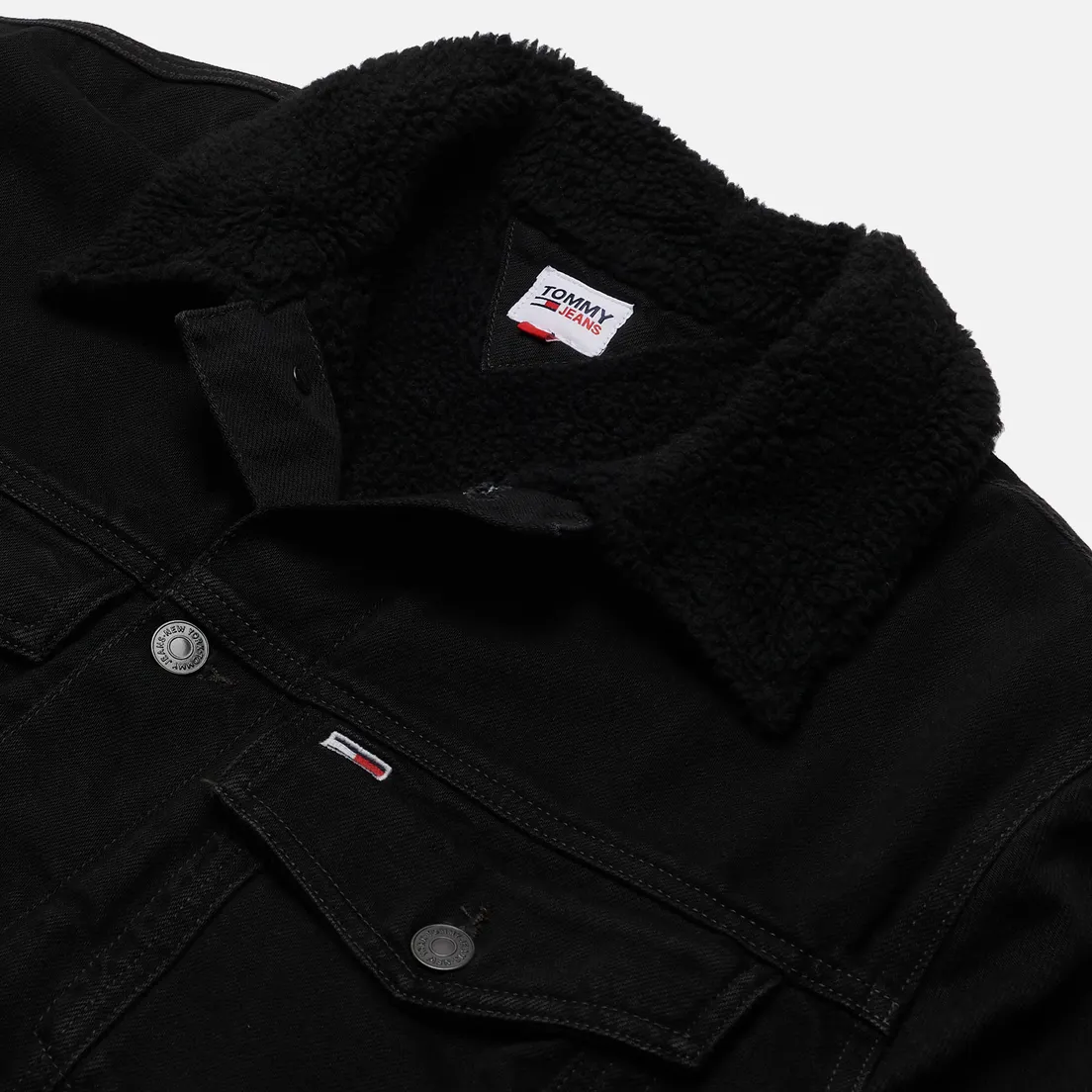 Tommy Jeans Мужская джинсовая куртка Sherpa Lined Oversized Denim Trucker