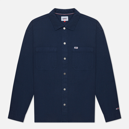 Мужская рубашка Tommy Jeans Lightweight Twill Overshirt, цвет синий, размер M