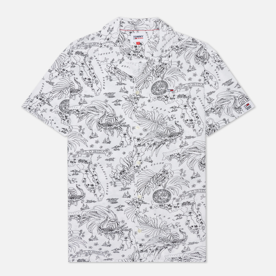 Мужская рубашка Tommy Jeans Miami Tropical Print White