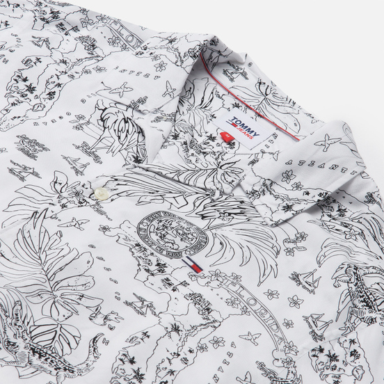 Мужская рубашка Tommy Jeans Miami Tropical Print White