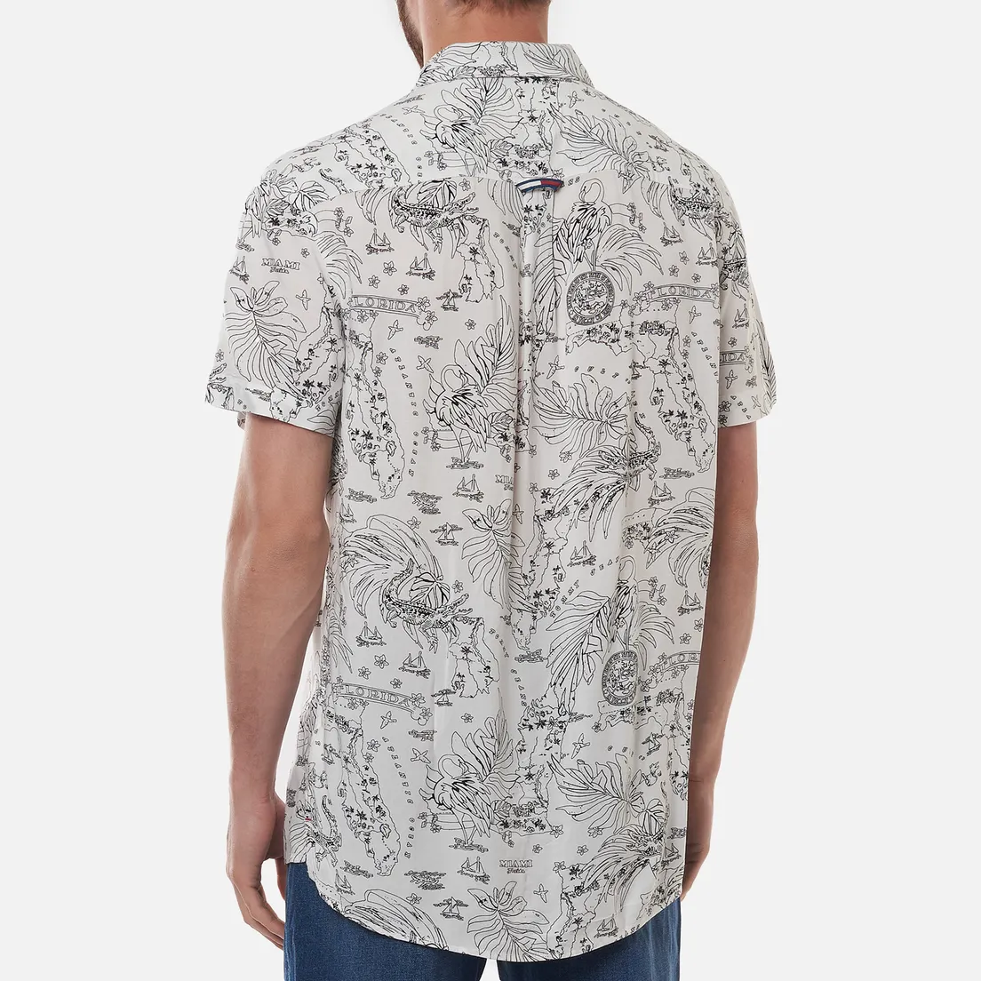 Tommy Jeans Мужская рубашка Miami Tropical Print