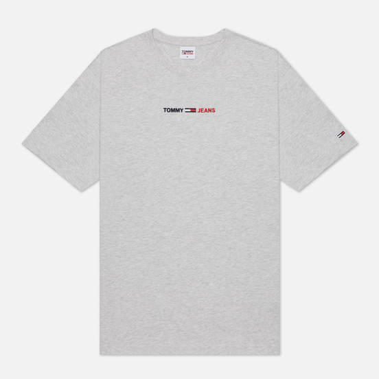 Мужская футболка Tommy Jeans Linear Logo Organic Cotton Silver Grey Heather