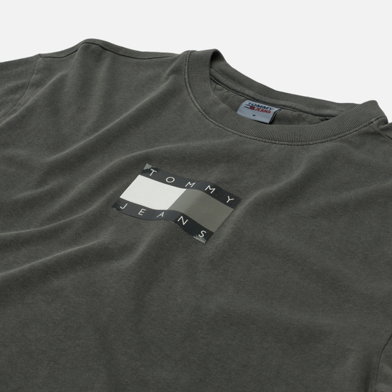 Мужская футболка Tommy Jeans Tonal Flag Faded Organic Cotton Black