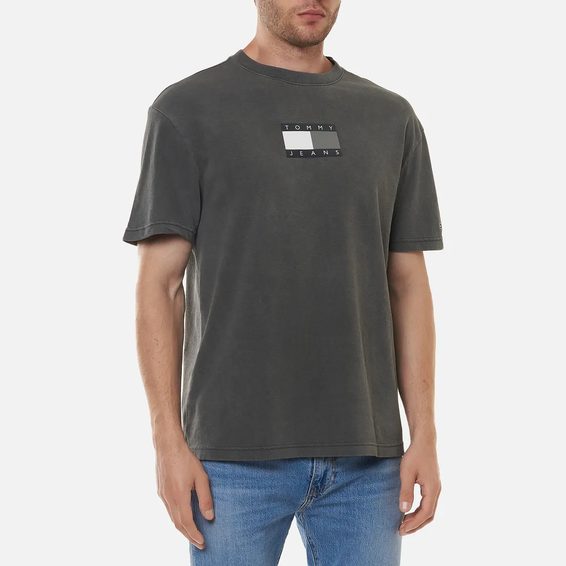 Tommy Jeans Мужская футболка Tonal Flag Faded Organic Cotton