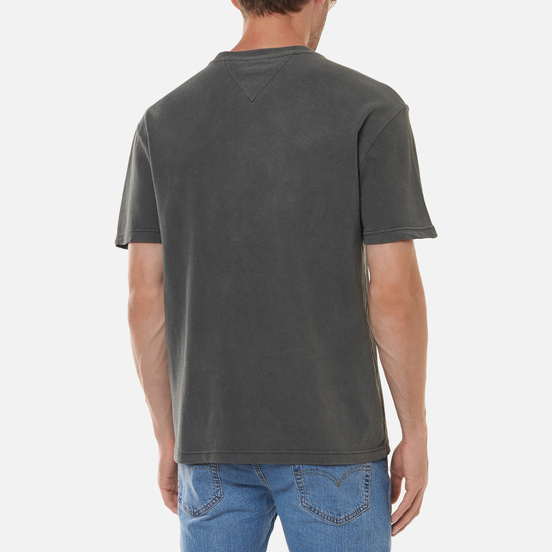 Мужская футболка Tommy Jeans Tonal Flag Faded Organic Cotton Black
