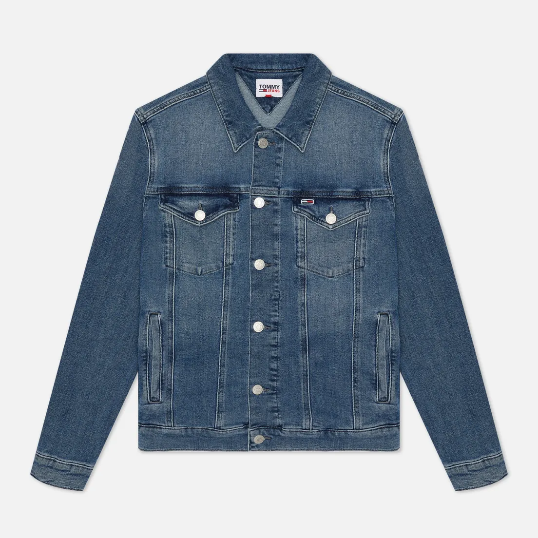 Tommy Jeans Мужская джинсовая куртка Denim 13 Oz Faded Regular Trucker