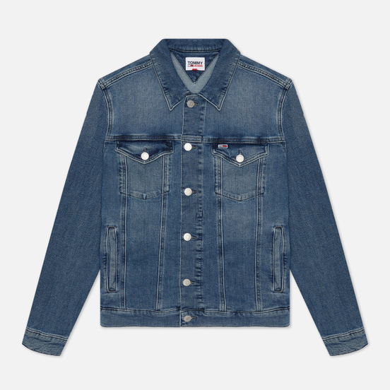 Мужская джинсовая куртка Tommy Jeans Denim 13 Oz Faded Regular Trucker Lincoln Medium Blue