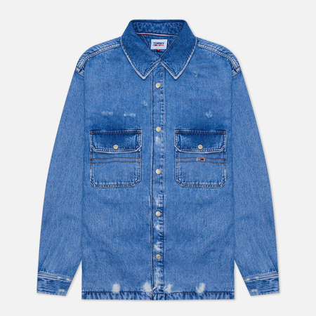 Мужская джинсовая куртка Tommy Jeans Worker Shirt AE714, цвет синий, размер XXL