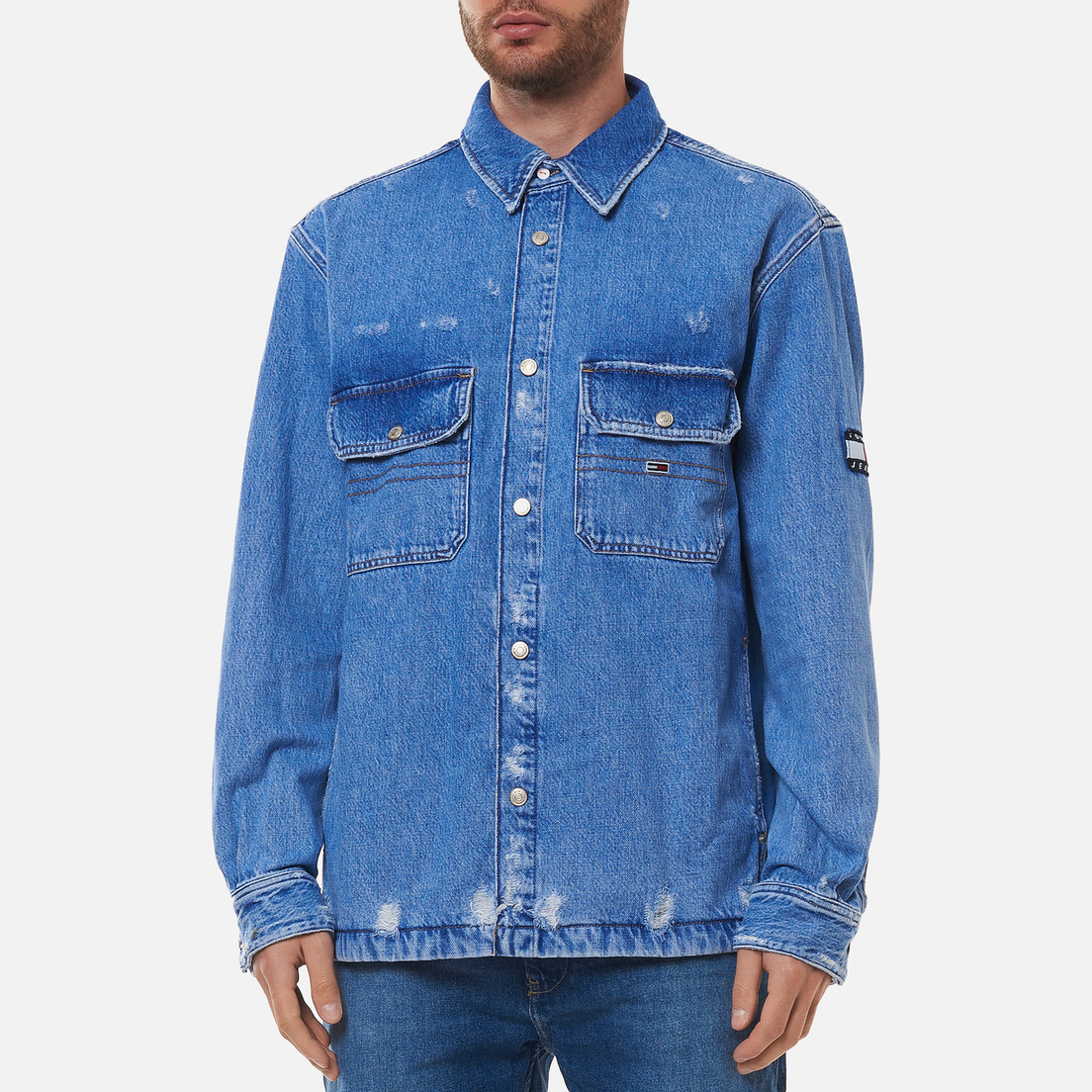 Tommy Jeans Мужская джинсовая куртка Worker Shirt AE714