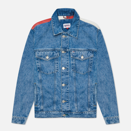 Мужская джинсовая куртка Tommy Jeans Oversize Trucker AE712, цвет синий, размер M