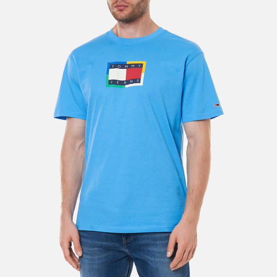 Мужская футболка Tommy Jeans Multicolor Flag Frigid Blue