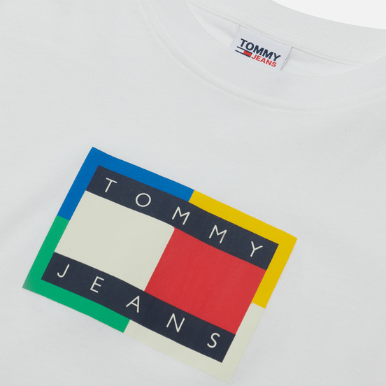 Мужская футболка Tommy Jeans Multicolor Flag White