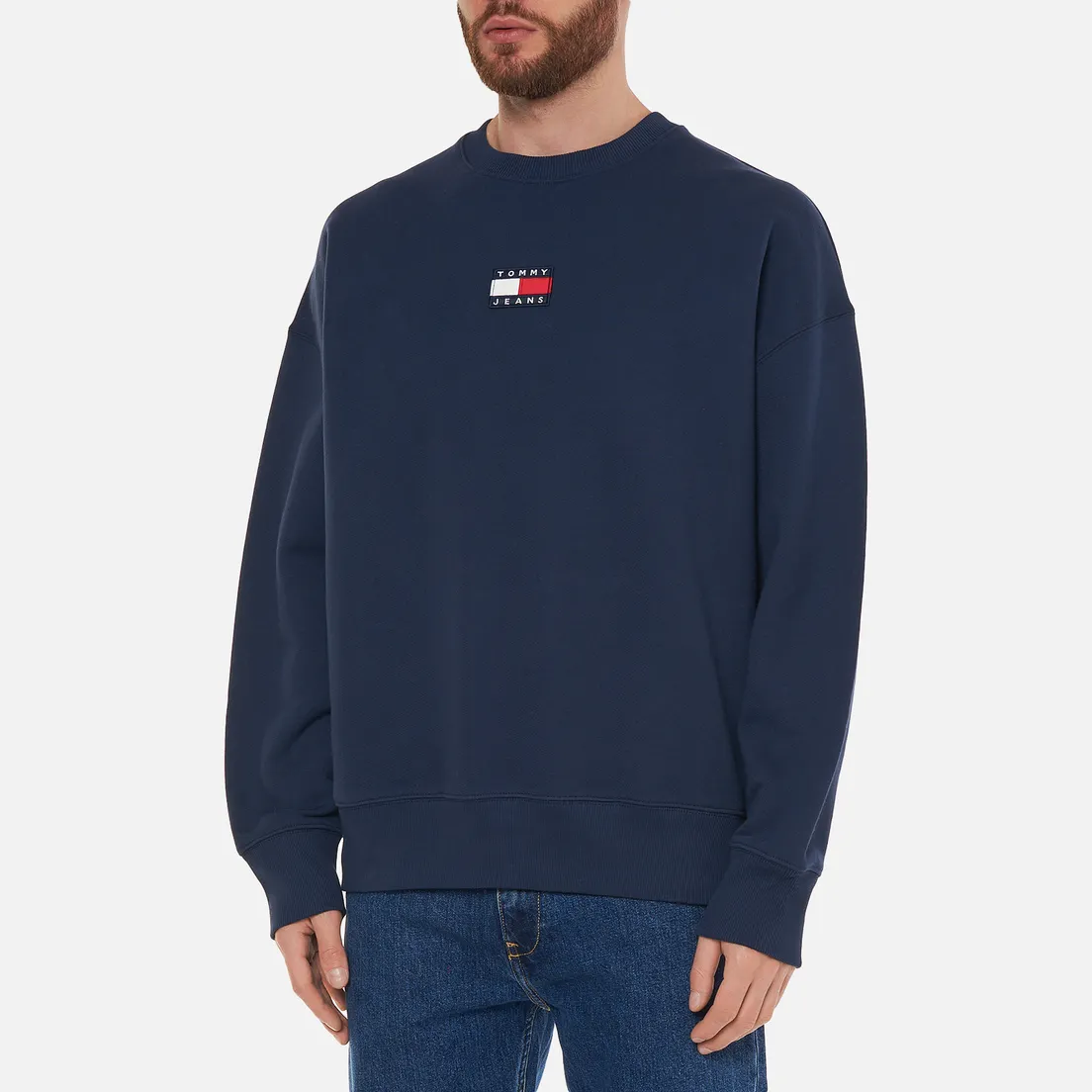 Tommy Jeans Мужская толстовка Badge Organic Cotton Crew Neck